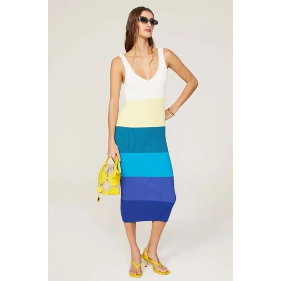 Staud Colorblock Dana Dress - Size M - NWT - Picture 2 of 4
